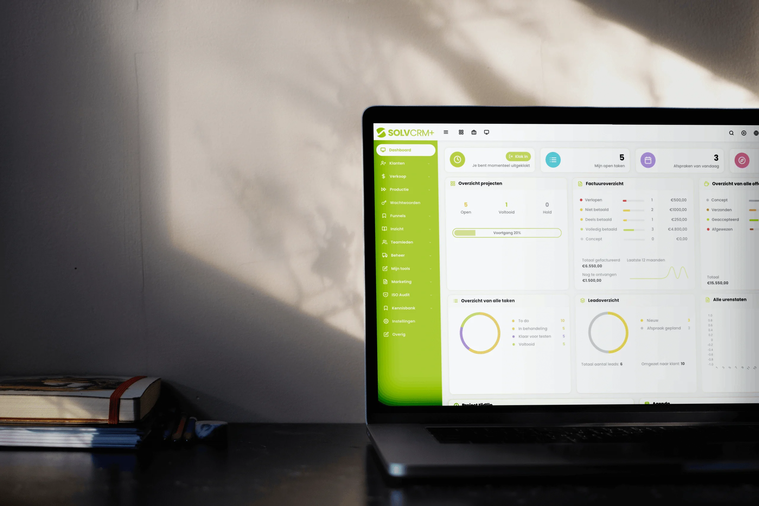 Administratieve verwerking van digitale werkbonnen in SolvCRM+