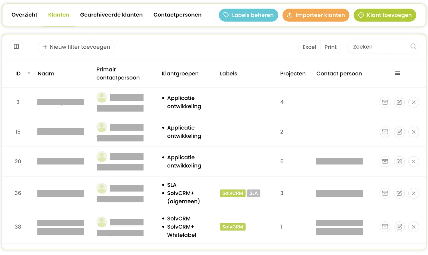 SolvCRM+ klantinformatie