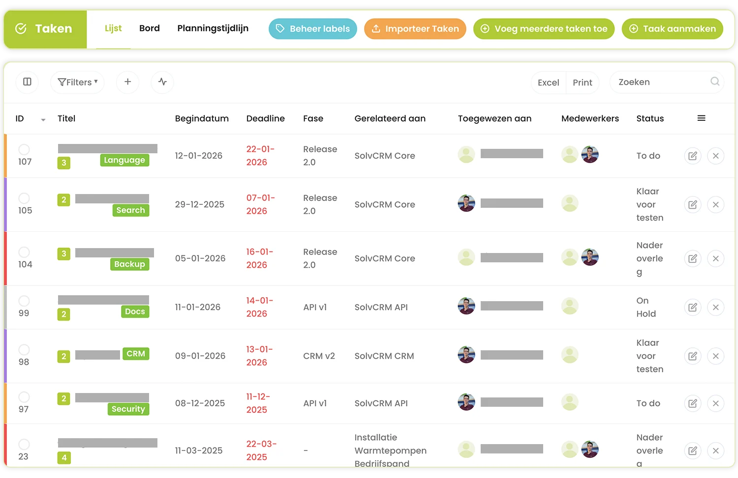 SolvCRM+ directe verwerking