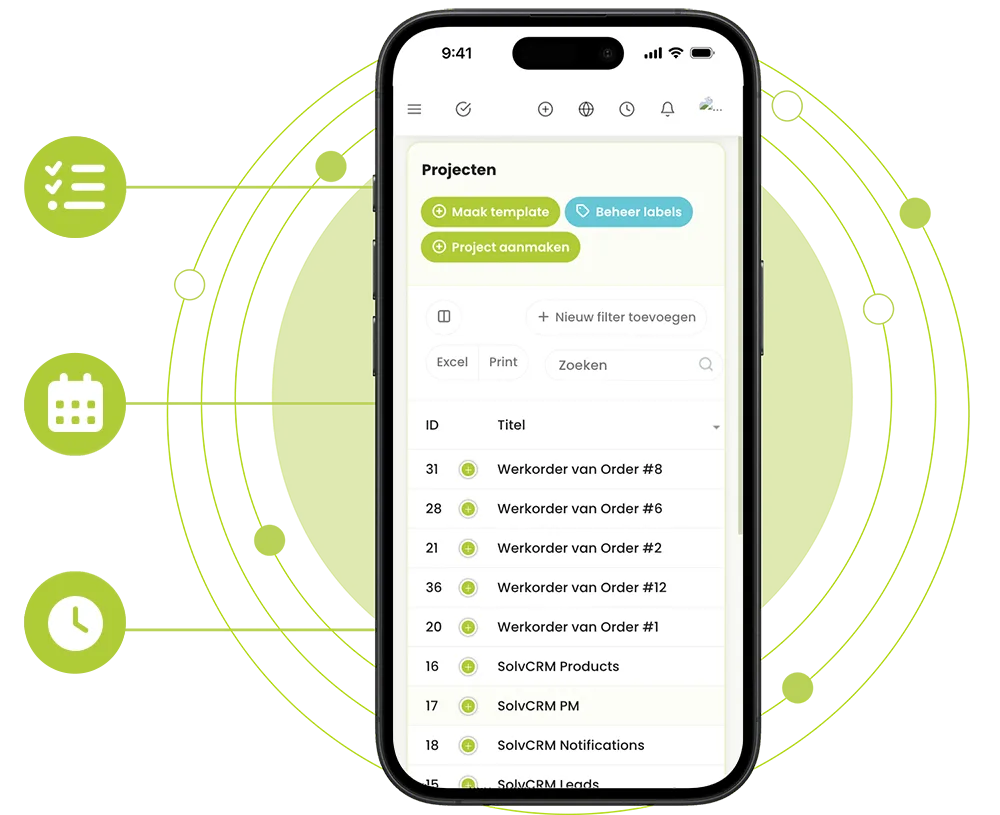 SolvCRM+ digitale werkbon: één keer registreren op locatie